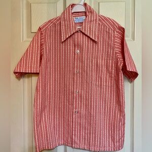Vintage Sears boys short sleeve button up shirt. Size 12